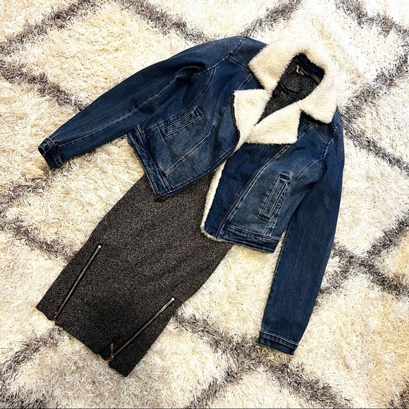 Sherpa Jean Jacket Xs Mossimo Target 
